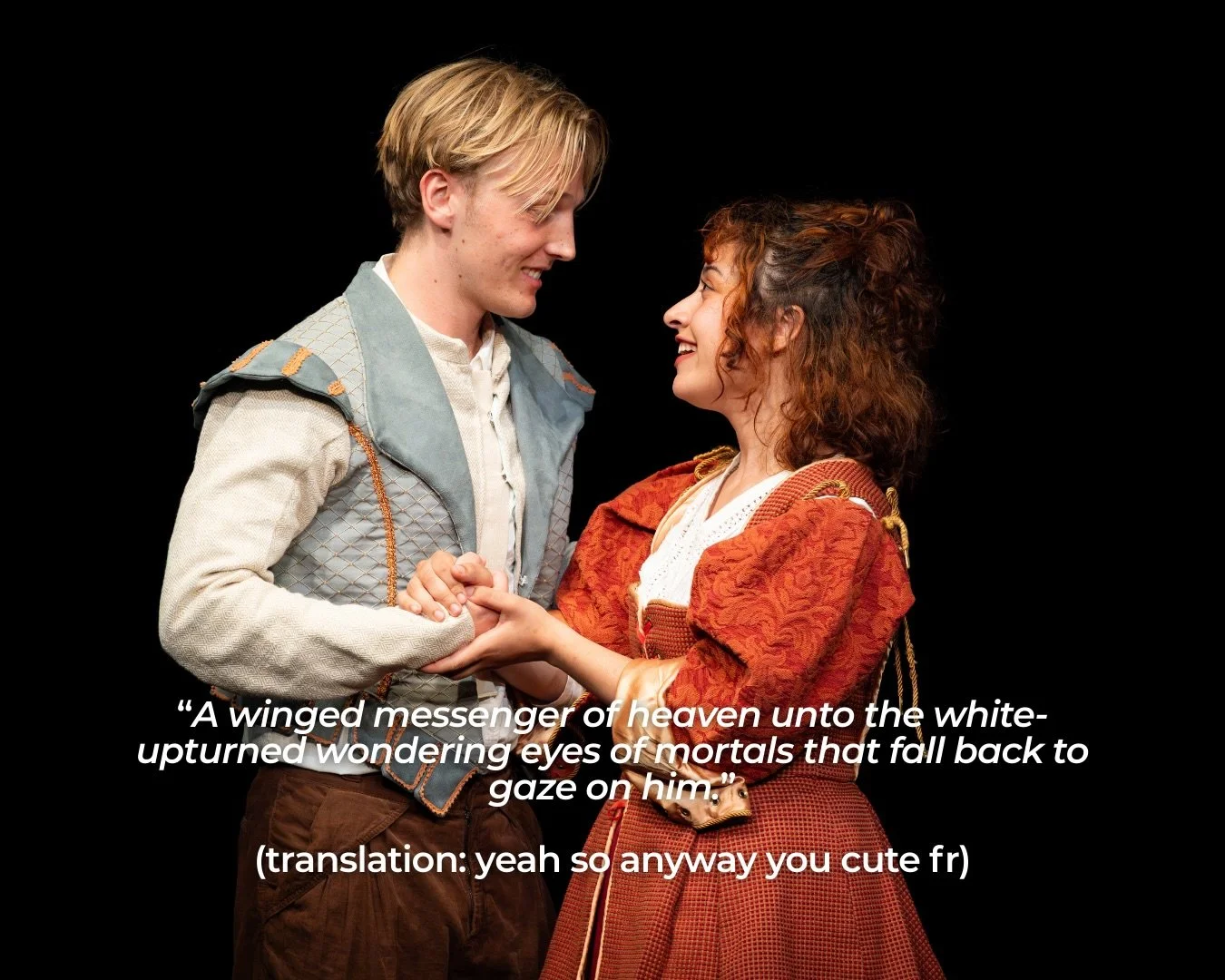 Four hundred years later, and we&rsquo;re still translating feelings. 😩🫩

𝘙𝘰𝘮𝘦𝘰 &amp; 𝘑𝘶𝘭𝘪𝘦𝘵 (2025)

#Love
#YearnerFinalBoss
#Shakespeare
#ClassicalTheatre