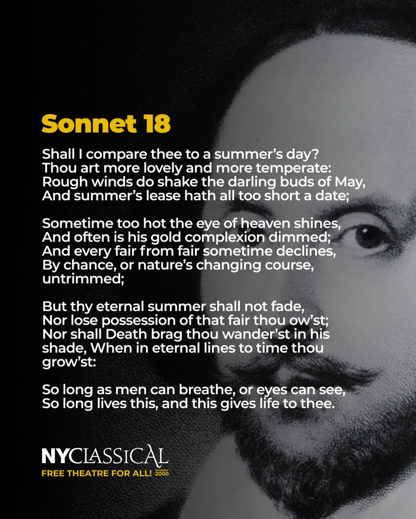 Today we&rsquo;re sharing Sonnet 18 for Poetry at Work Day&mdash;and yes, it also happens to be National Hot Tea Day. A good reminder to slow down, sip something warm, and spend a moment with language that&rsquo;s lasted for centuries! 💭🫖

#NYClass