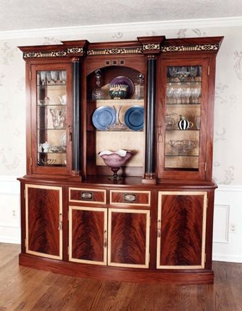 Custom Bow-front Cupboard