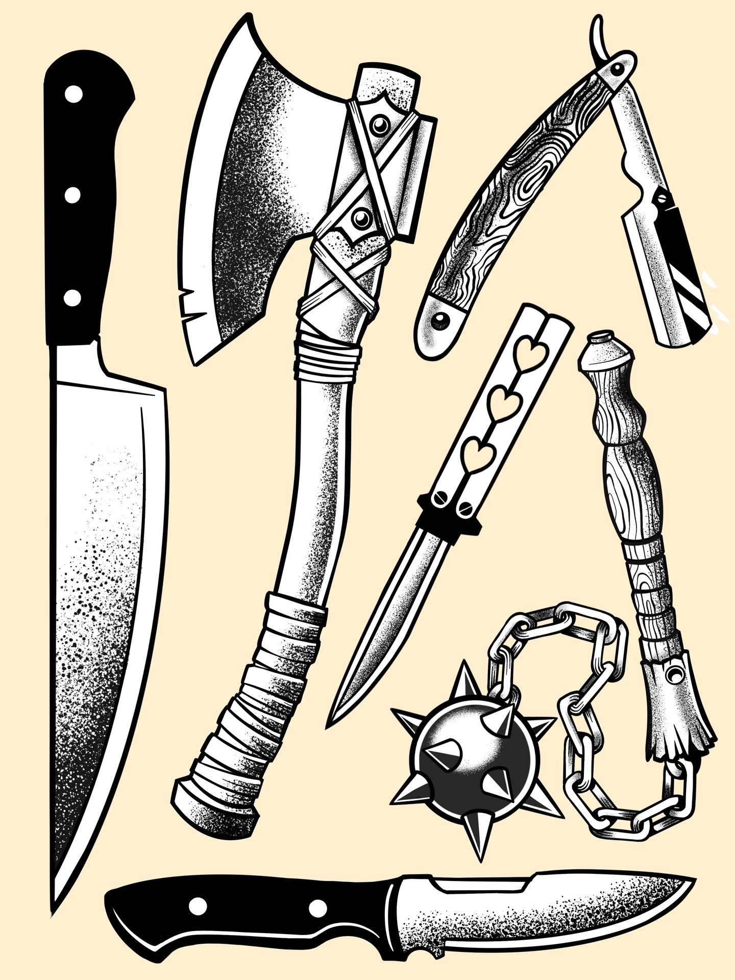 📸 All my recent(ish) Flash Sheets 
All available to be tattooed in colour or black and grey.
Message or Email to book in .

Located at @thedoordieclub 

#tattooflashsheet #flashtattoos #bristoltattoo #procreatetattoo #tattoo