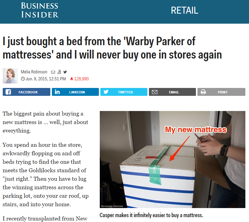 Did Business Insider just tell me I should buy a Casper Mattress?