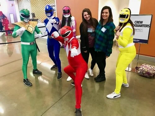 TrizCom PR Account Coordinator’s Heather Gilbert and Sara Hughes at Dallas Fan Days 2018.