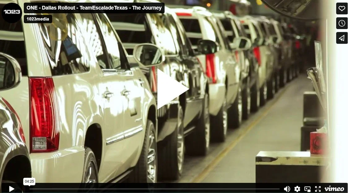 A row of Cadillac Escalades