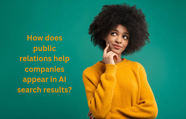 black woman in yellow sweater - How does public relations help companies appear in AI search results?