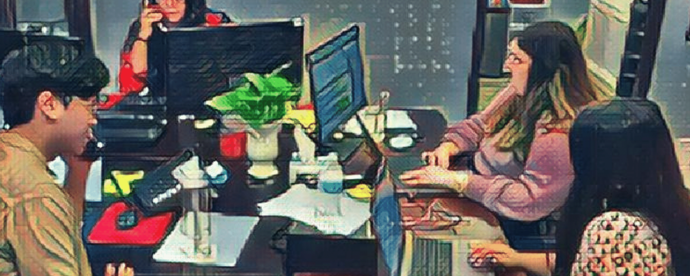 Four public relations executives working at TrizCom PR