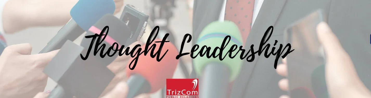 Thought Leadership - executive being interviewed by multiple television cameras