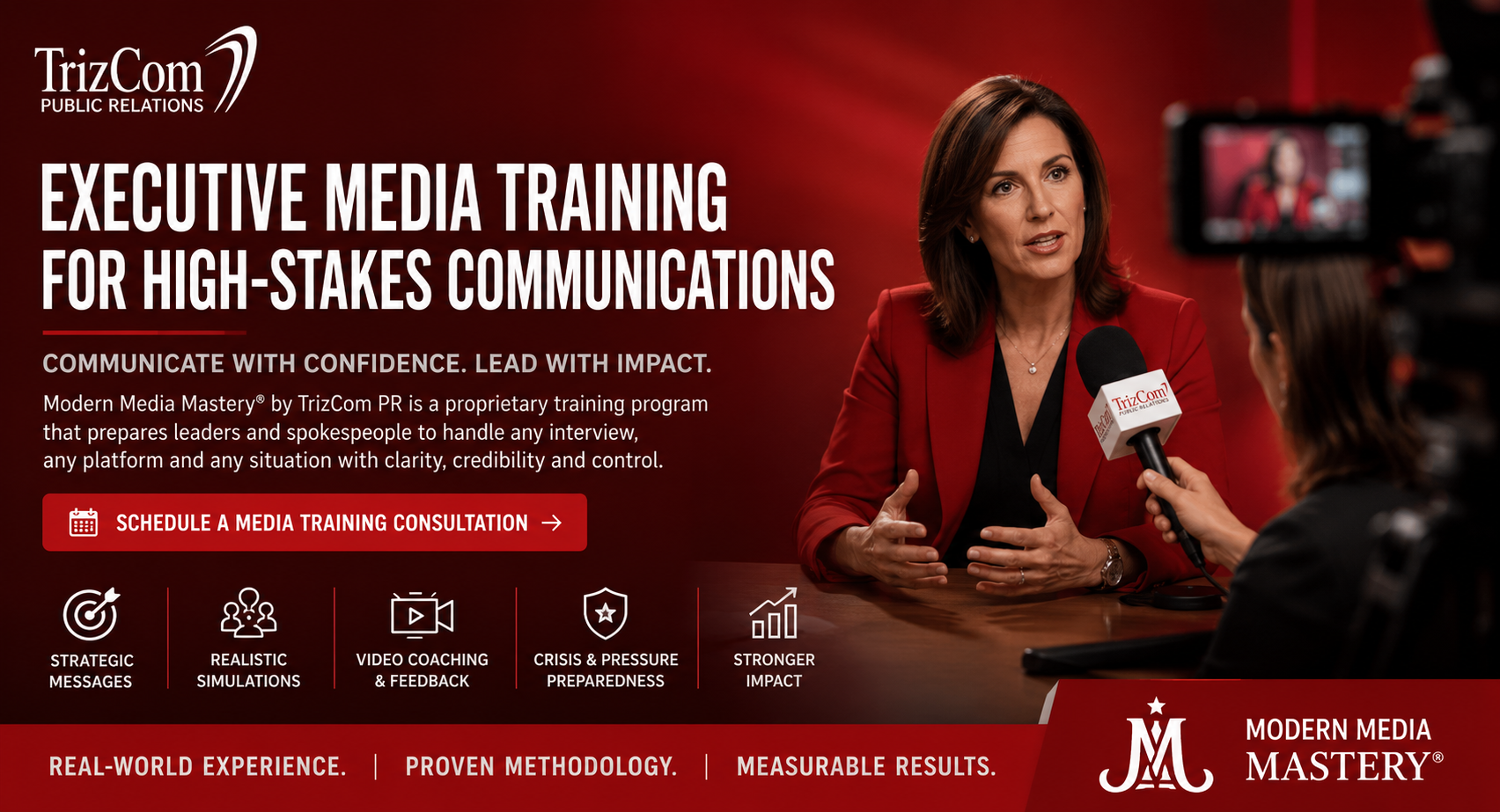 Woman being interviewed for Media Training - Modern Media Mastery
