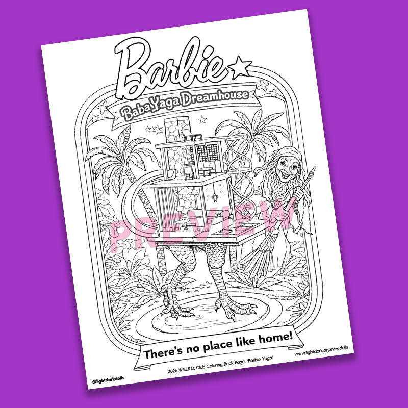 Coloring Book Page - Barbie Yaga - Printable