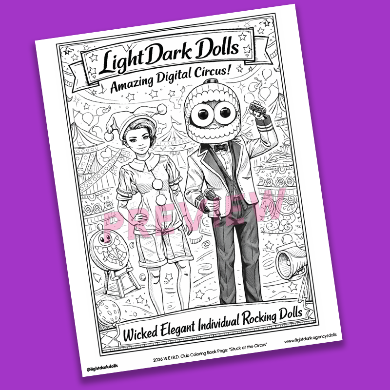 Coloring Book Page - Stuck in the Circus - Printable