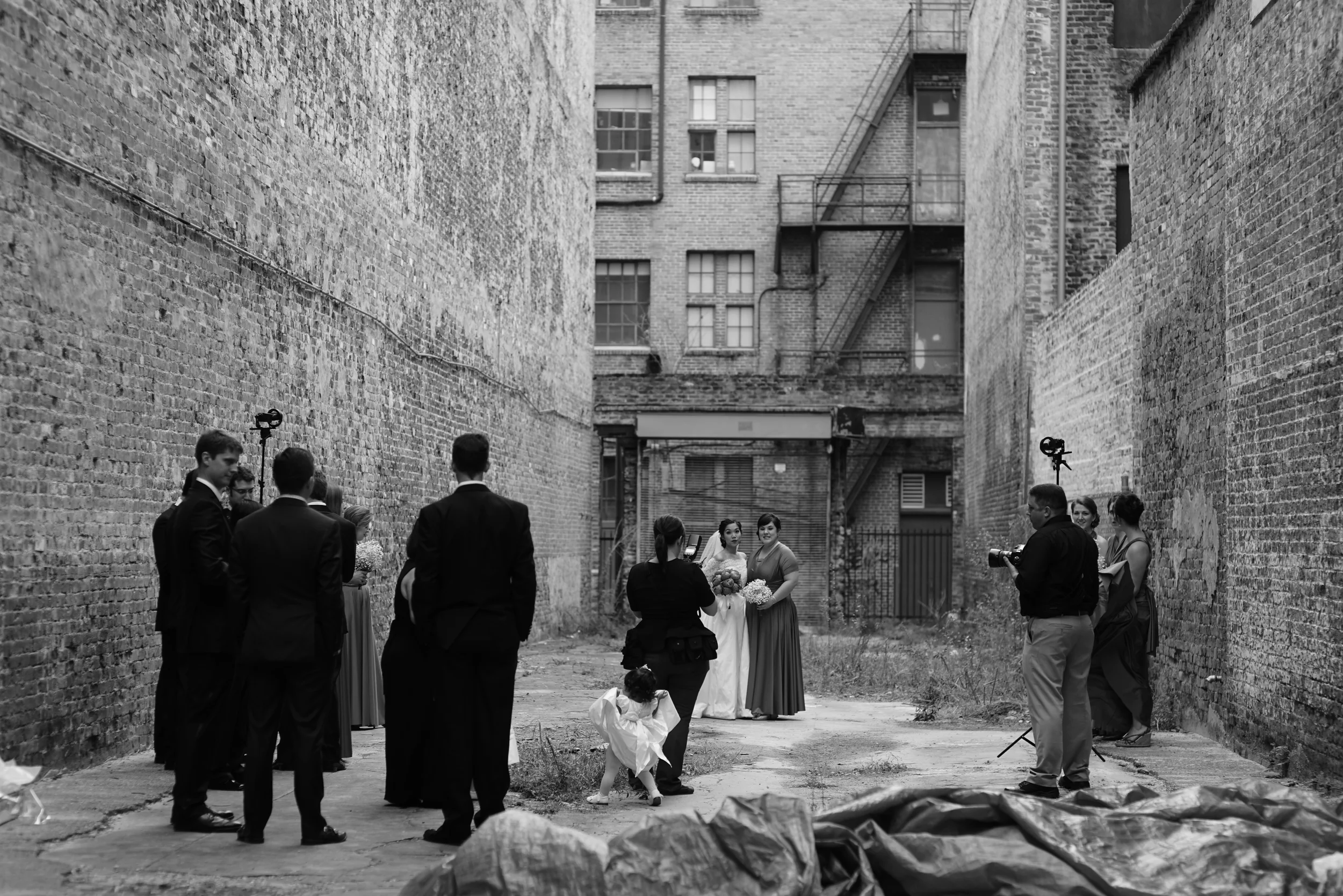 weeding between walls, new orleans 2014