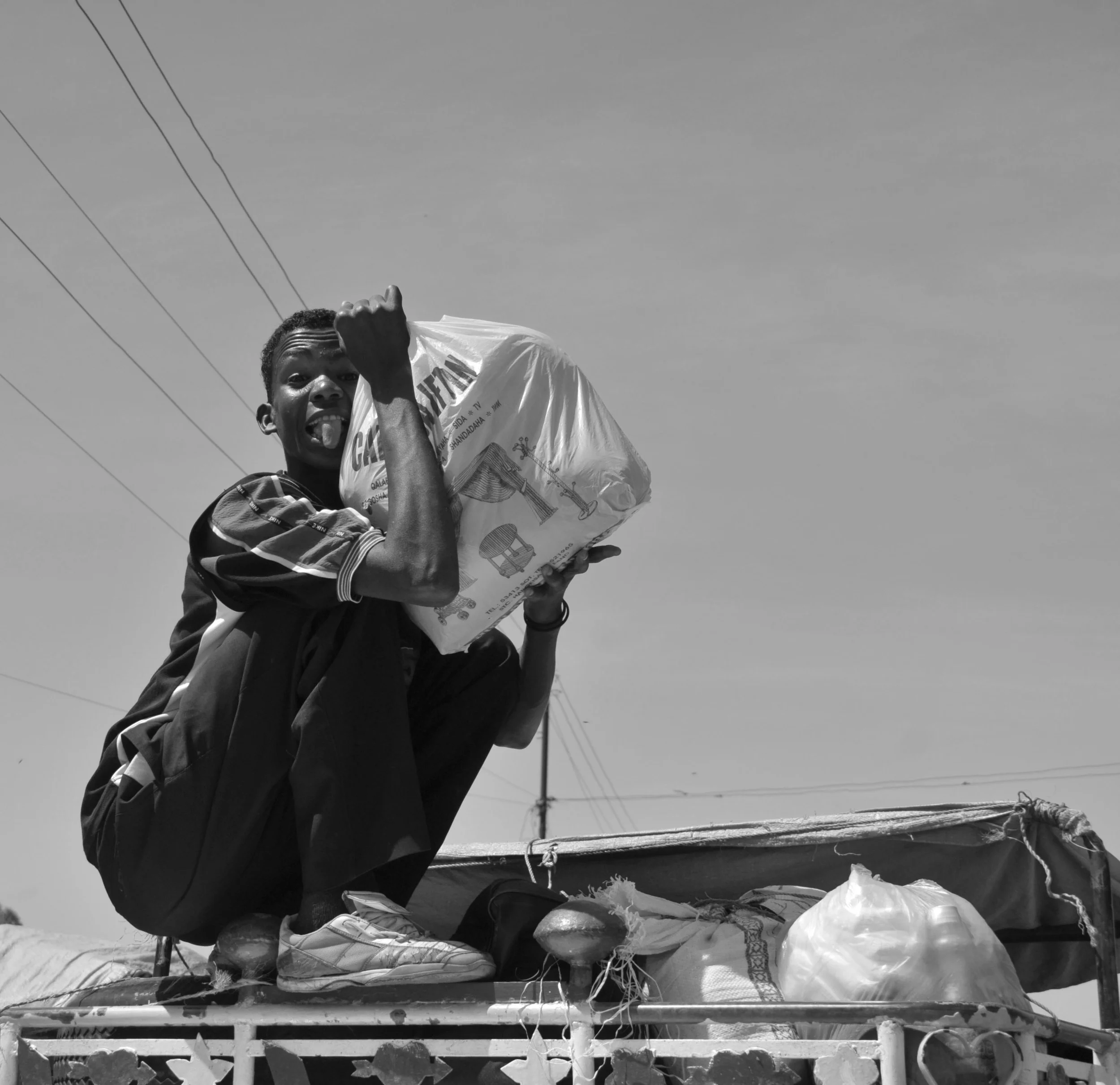 performer on a truck, somaliland 2009