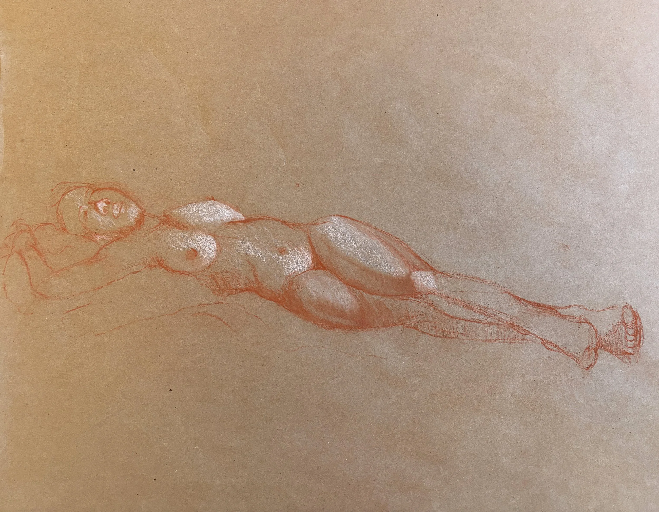 Sanguine on kraft paper