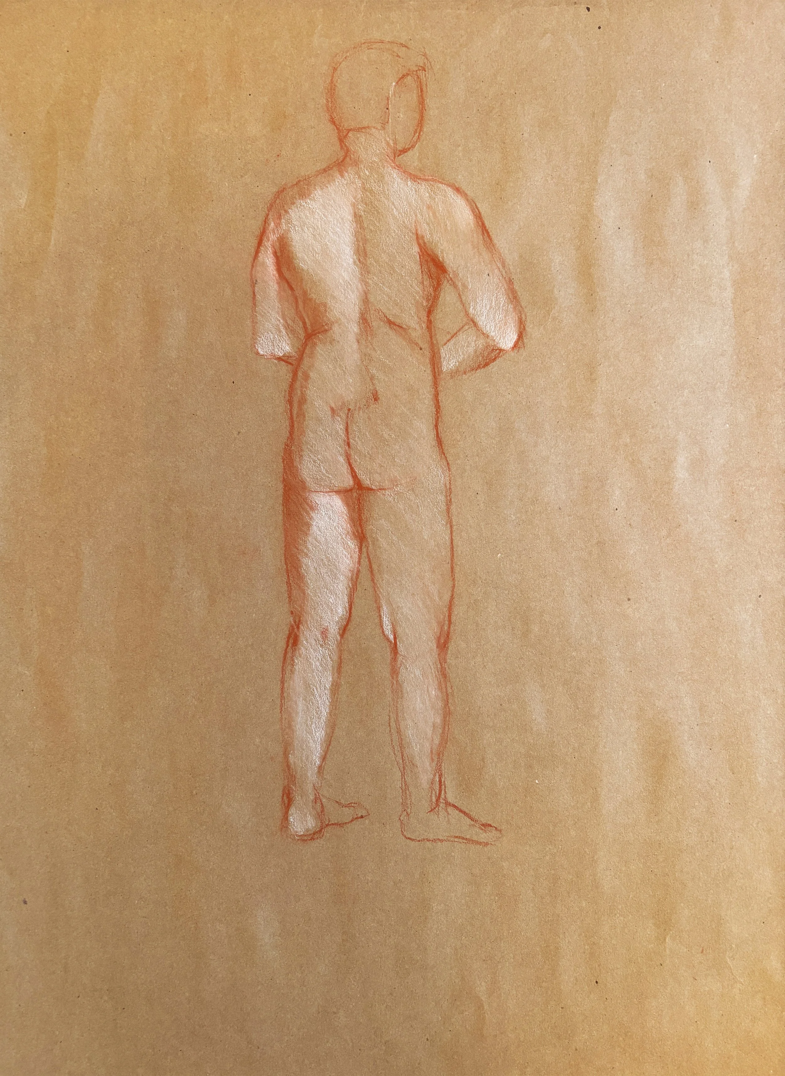 Sanguine on kraft paper