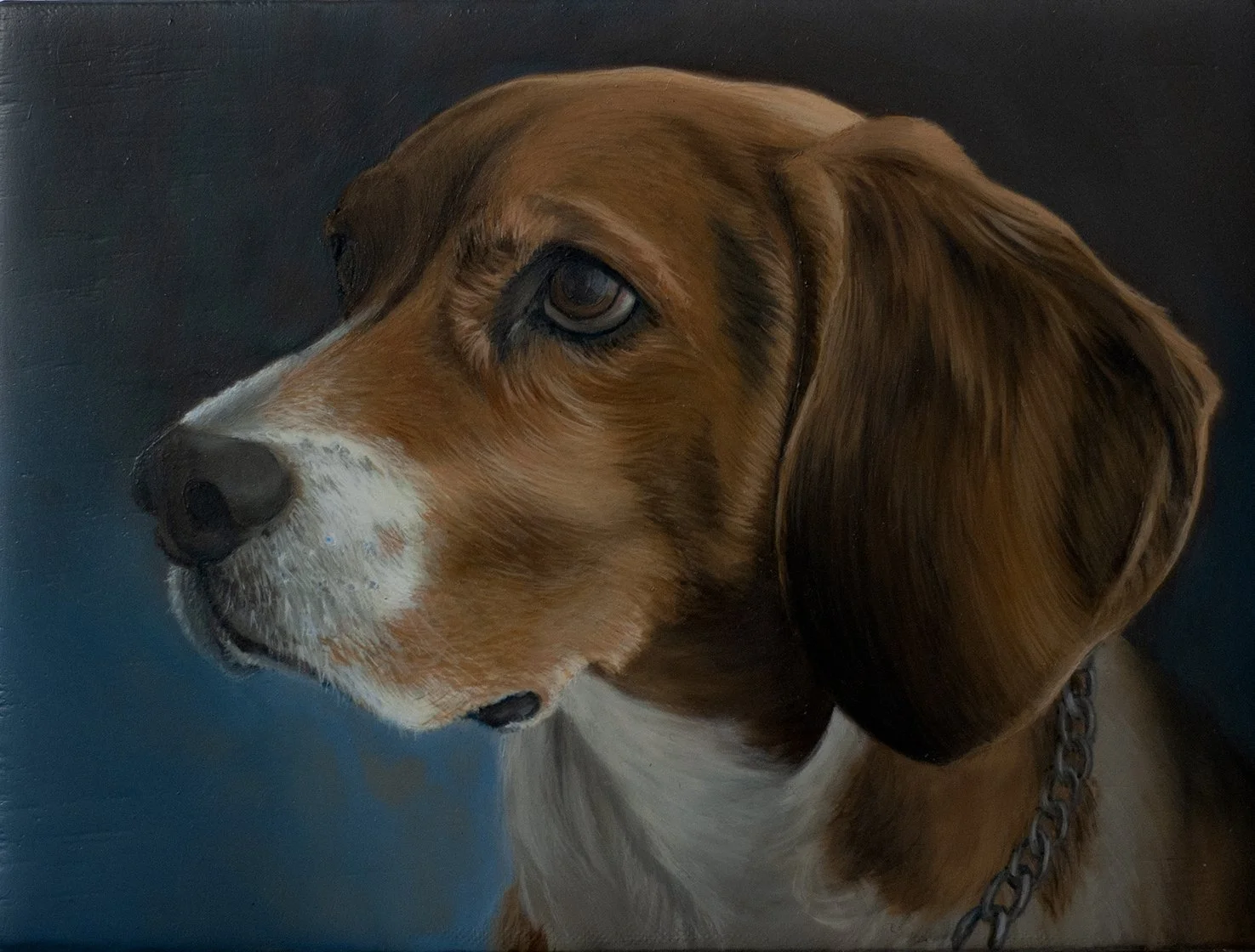 Oil Painting of a beagle