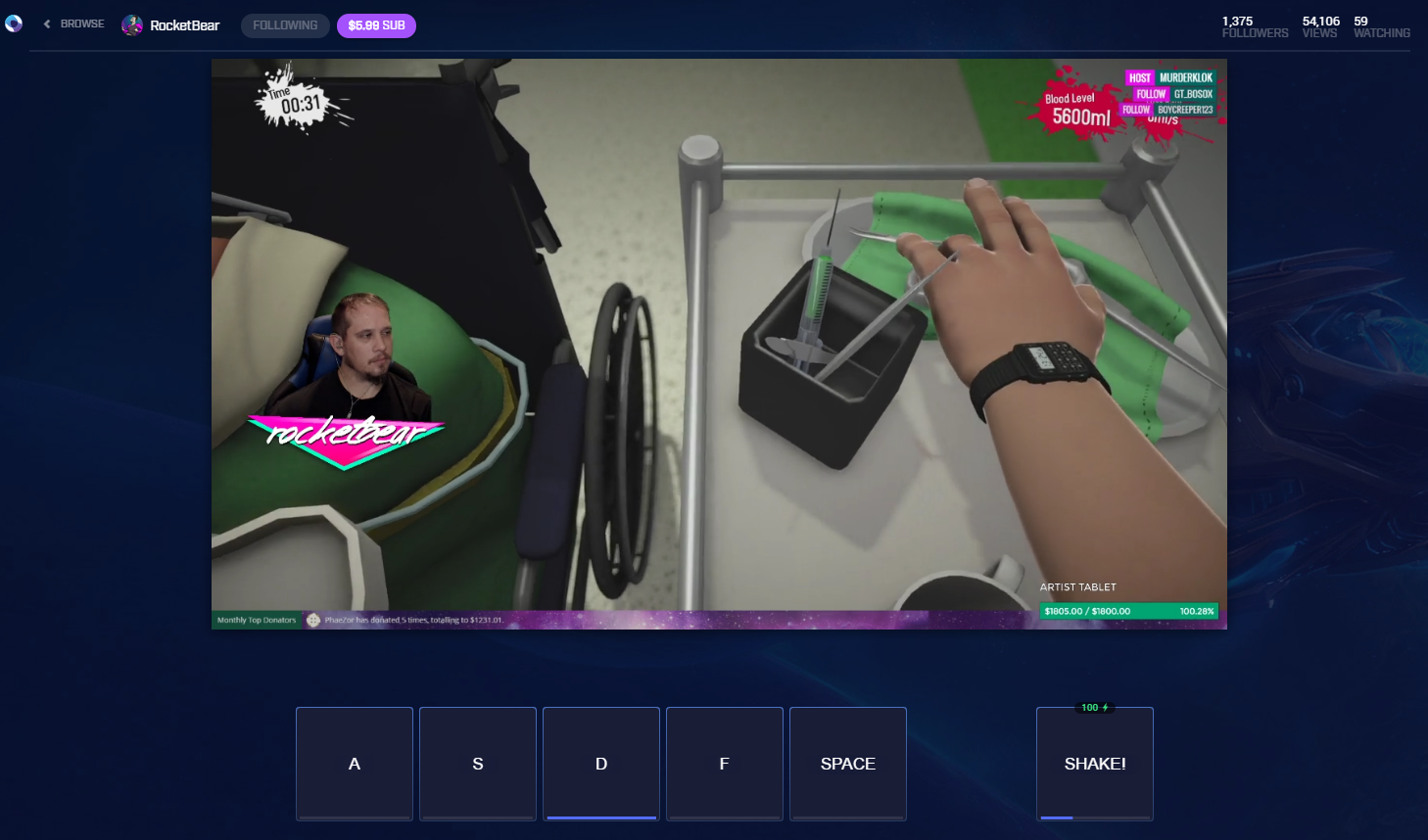 Beam allows viewers to interact and play games with the streamer.
