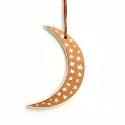 Porcelain moon ornament