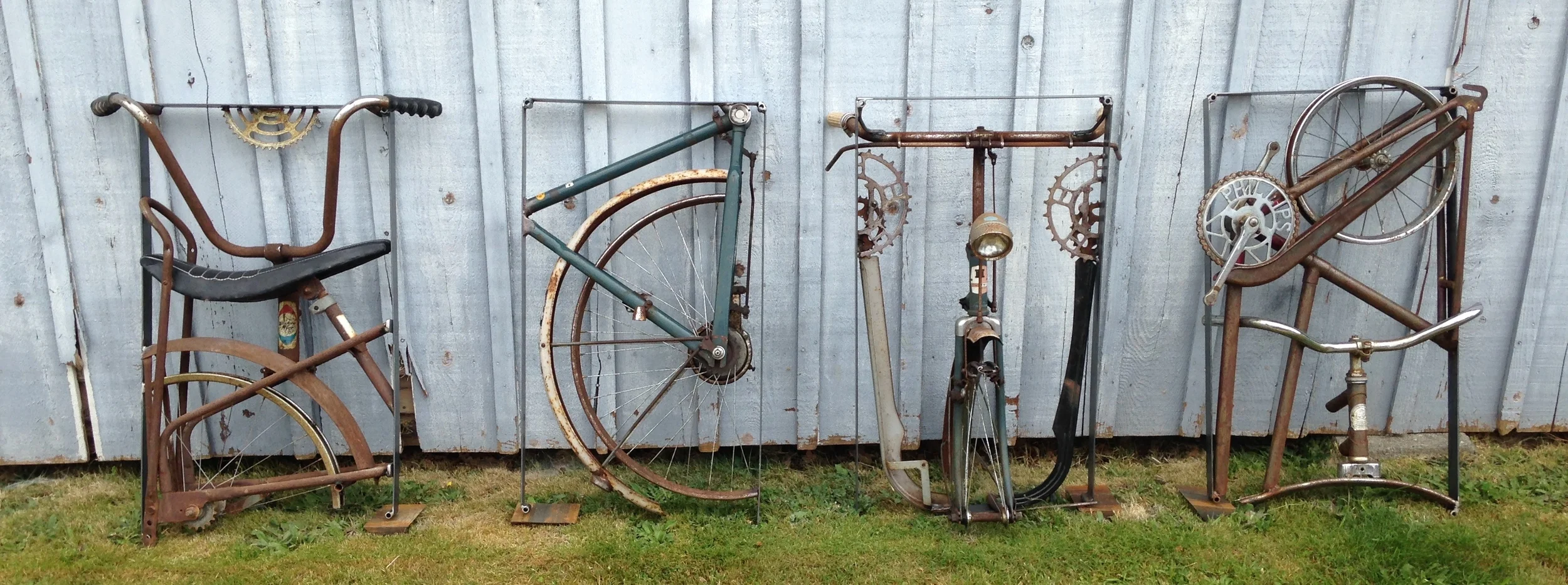 Bicycle art panels.
