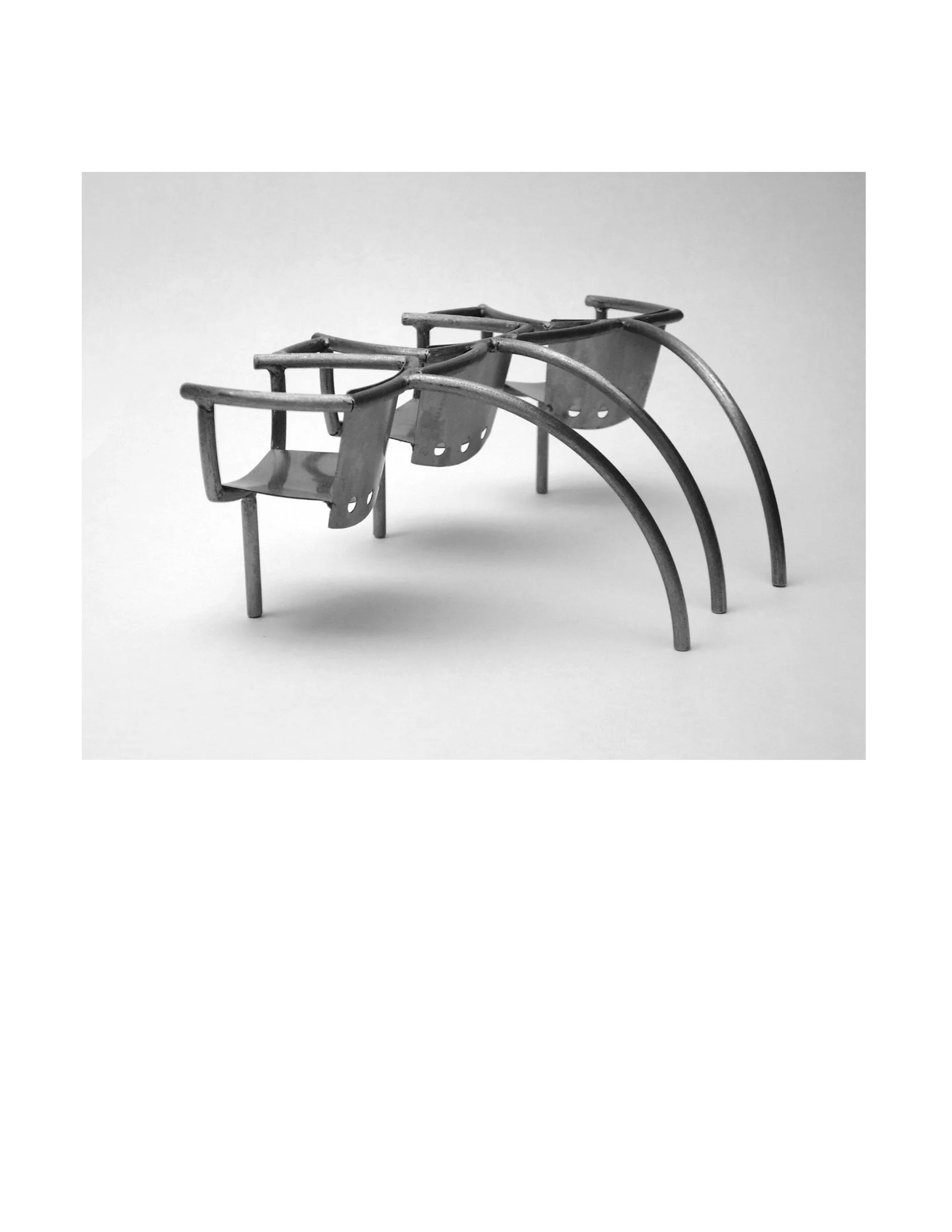 City bench and bike rack concept.