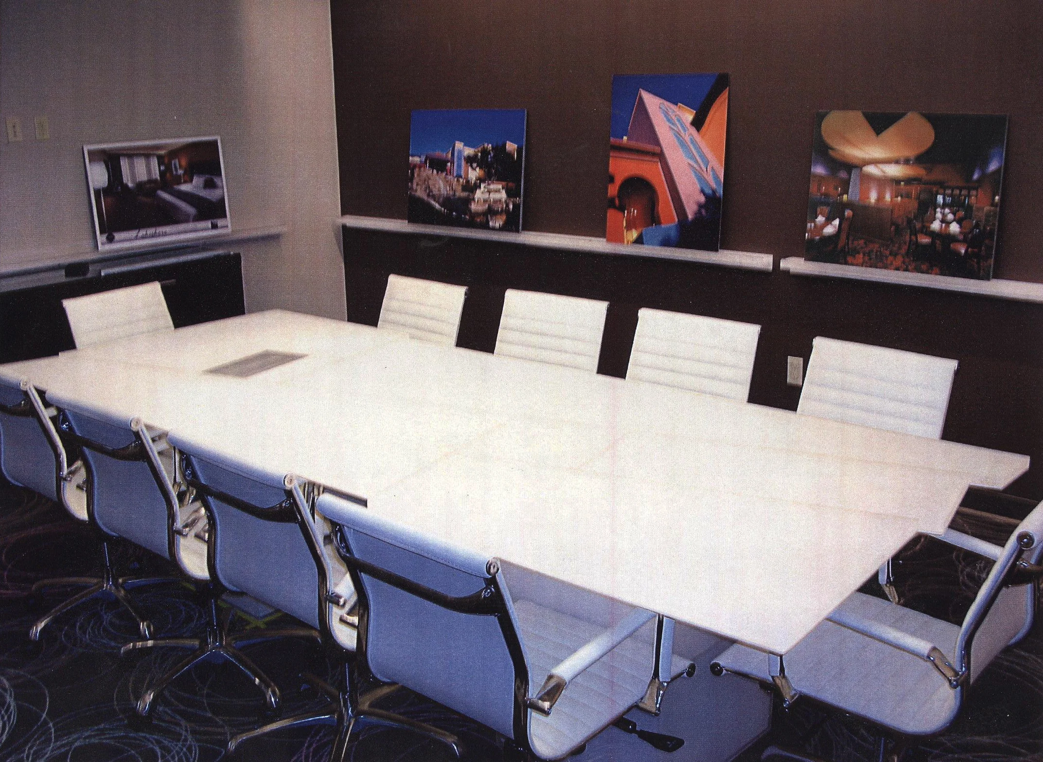 10x4x1-1/2" thick Acrylic conference room table.
