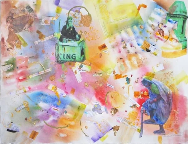 Pipe King , 2010 , 31" x 39" , Mixed Media Collage on Paper