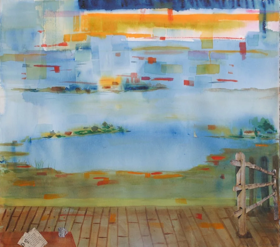 Morning Coffee 2012 24.75" x 26.50" Mixed Media Collage on Paper