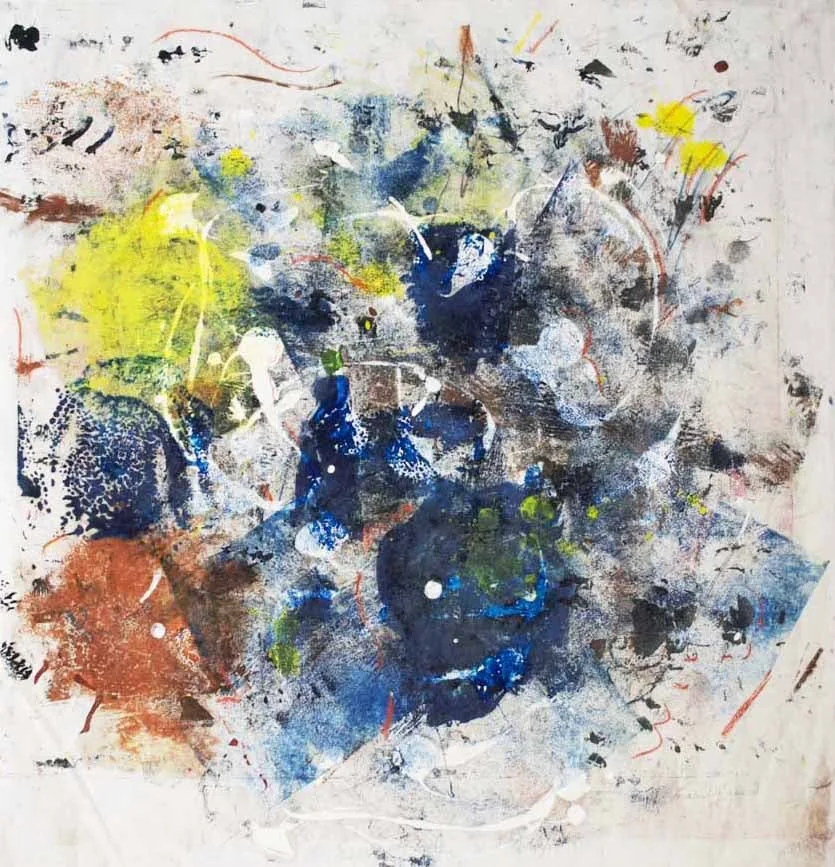 Blue Head 2015 21.50" x 20" Monotype - Oil Ink on Paper