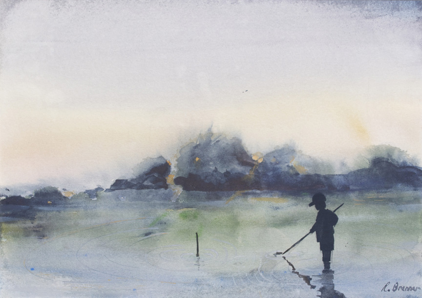 Crabbing Boy - Giclee Print