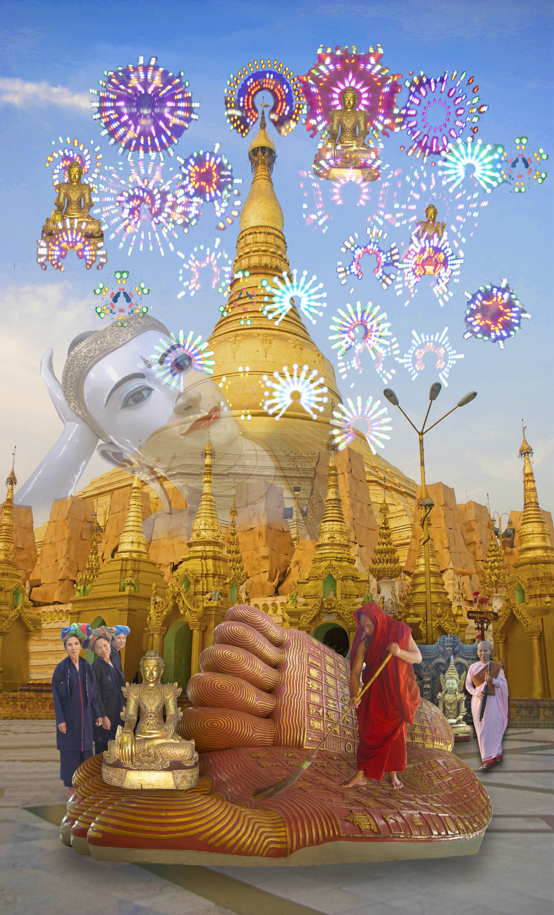Myanmar Montage - Digital Print