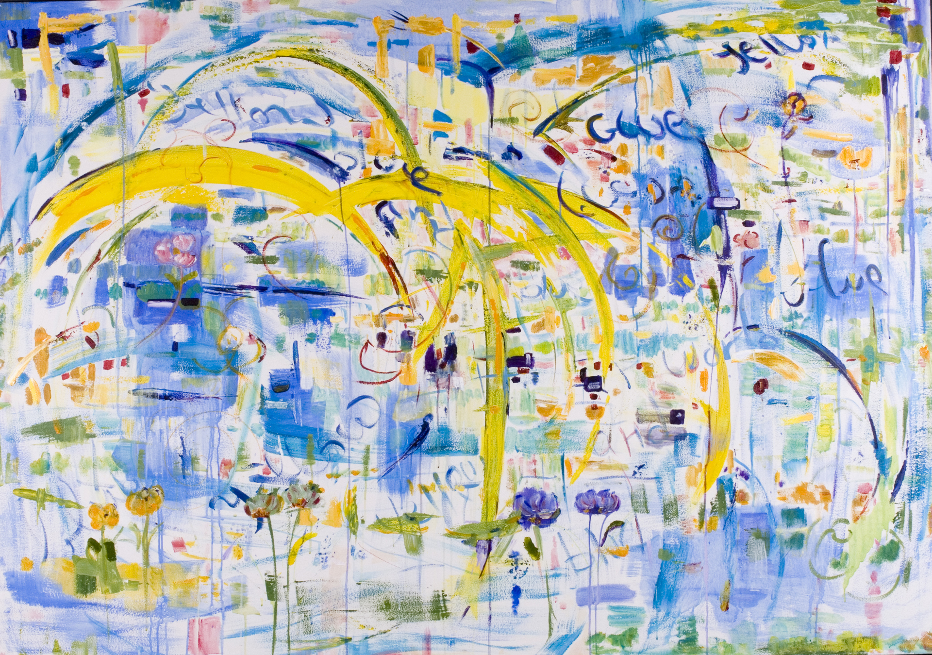 Blue Yellow World 2008 60" x 84" Acrylic on Canvas