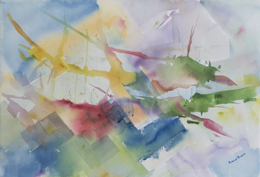 Windsurfers at Napeague 2000 15" x 22" Watercolor on Paper