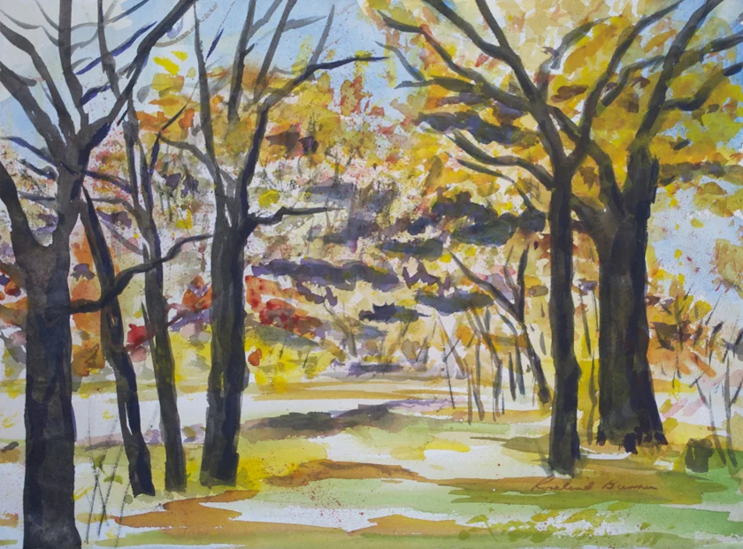 Arboretum 1992 11.25" x 15" Watercolor on Paper