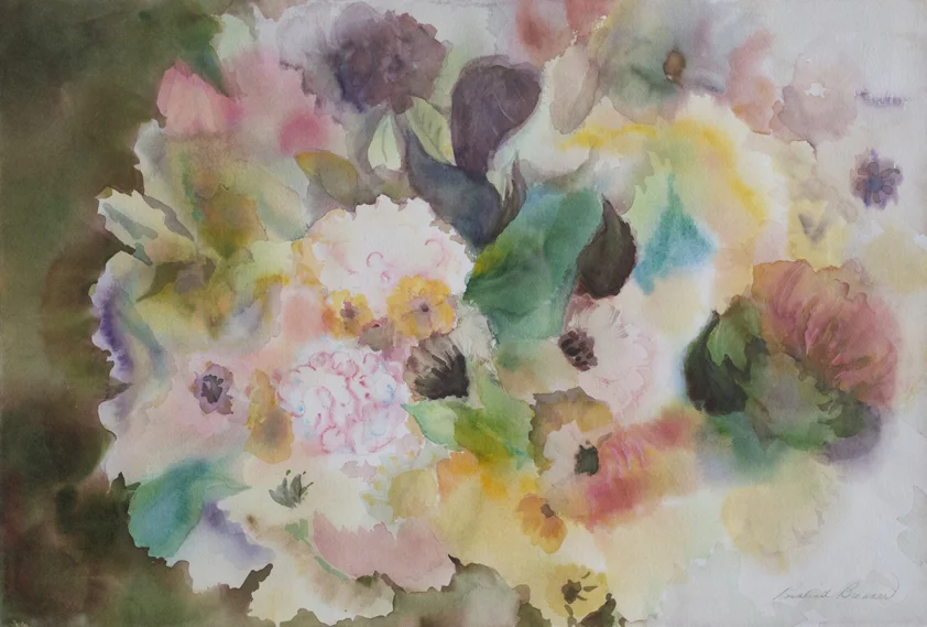 Bouquet Vintage 1999 15" x 22.25" Watercolor on Paper