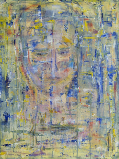 Gaia - Troubled by What We Do To Her Acrylic on Canvas, 24x18"