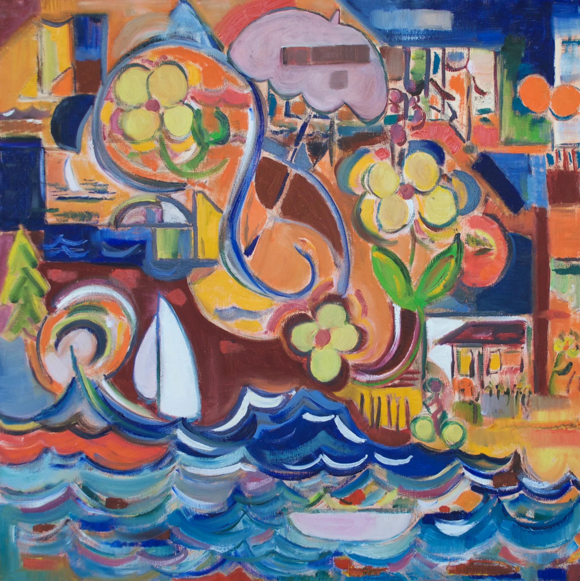 Summer Acrylic on Canvas 24 x 24"