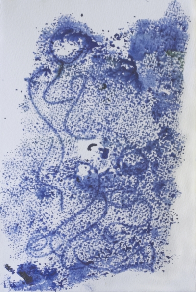 Mother and Child Monotype on Paper 15 x 12"