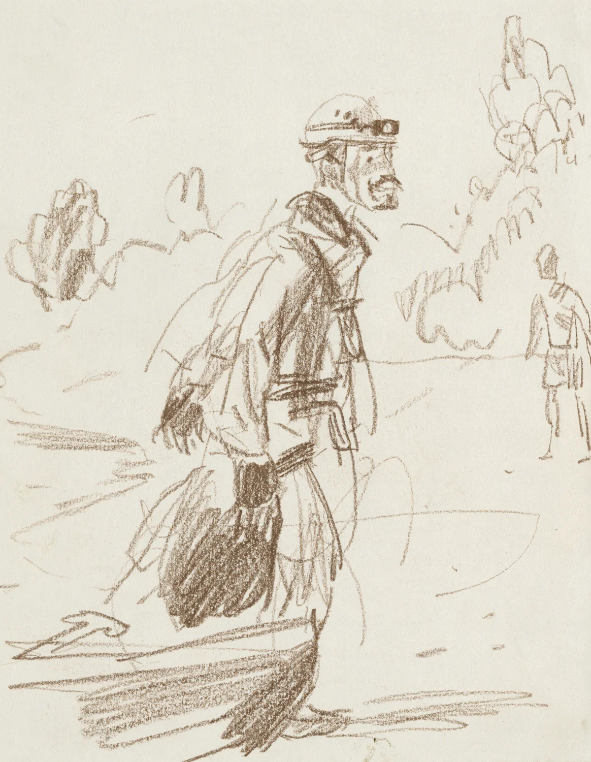 Exiting the canoe