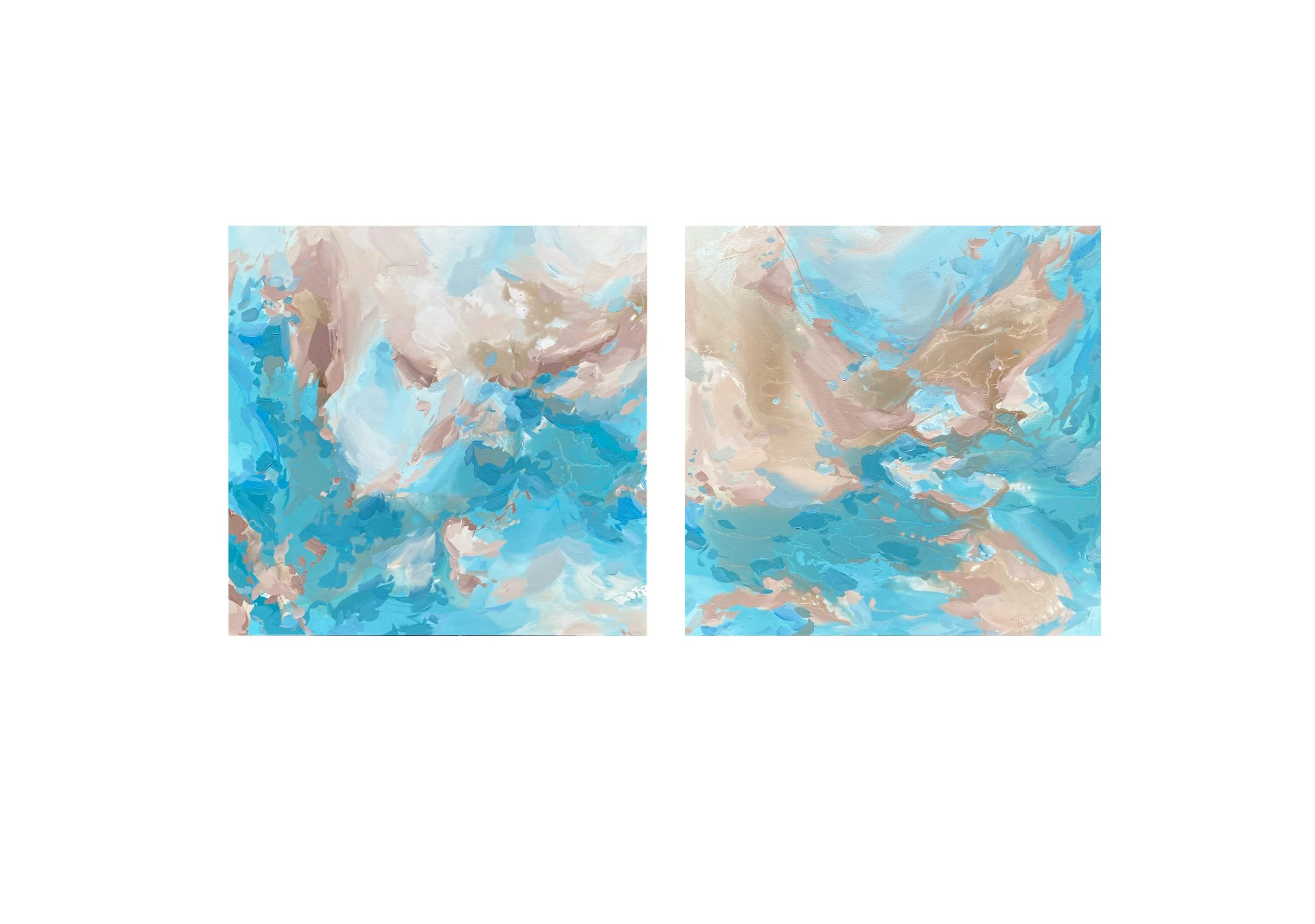 QUIET SANDS - 36 x 36" each