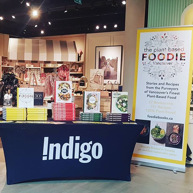 Lovely day for chats and book signings at #indigobooks #robsonst come say hello! # Vancouver #cookbook