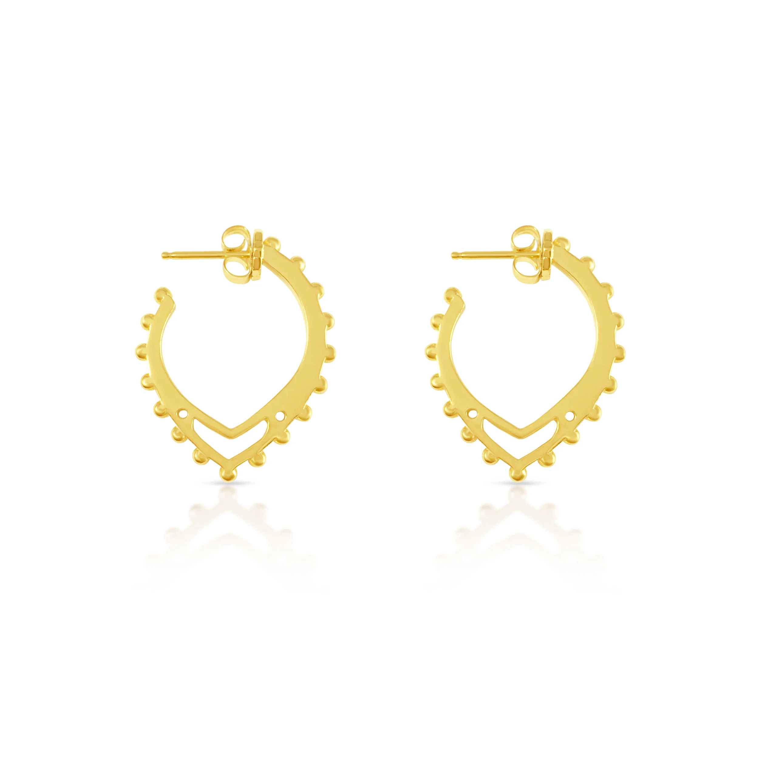Sierra Winter Jewelry Buffalo Mound Earrings Gold Vermeil.jpg