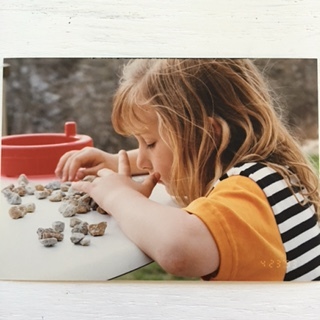 Sorting through my precious finds. 