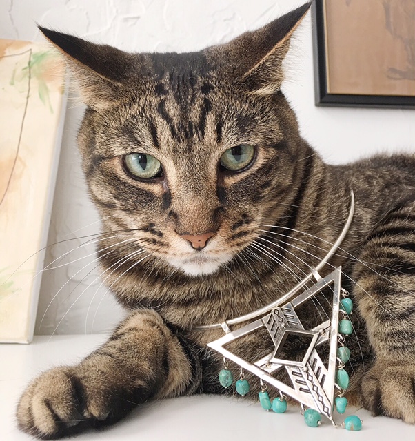 Thunderhead Necklace on my little homie, Swiper.
