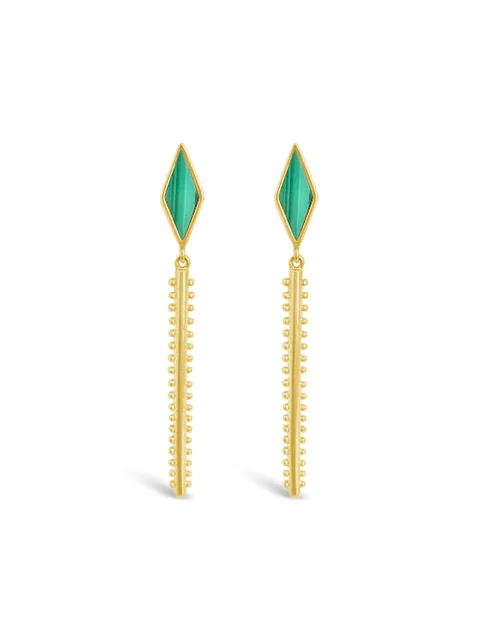 Sierra Winter E034 Malachite Drop Earring Gold Vermeil.jpg