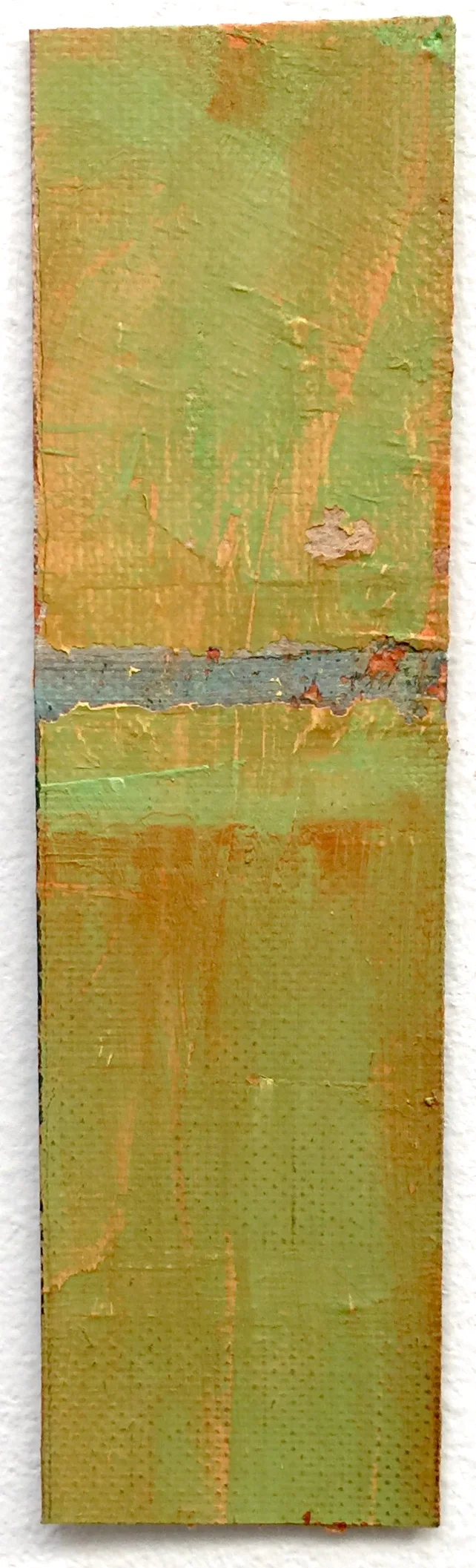 Ochre Study , 2015, oil on paper, 6.25" x 1.75"