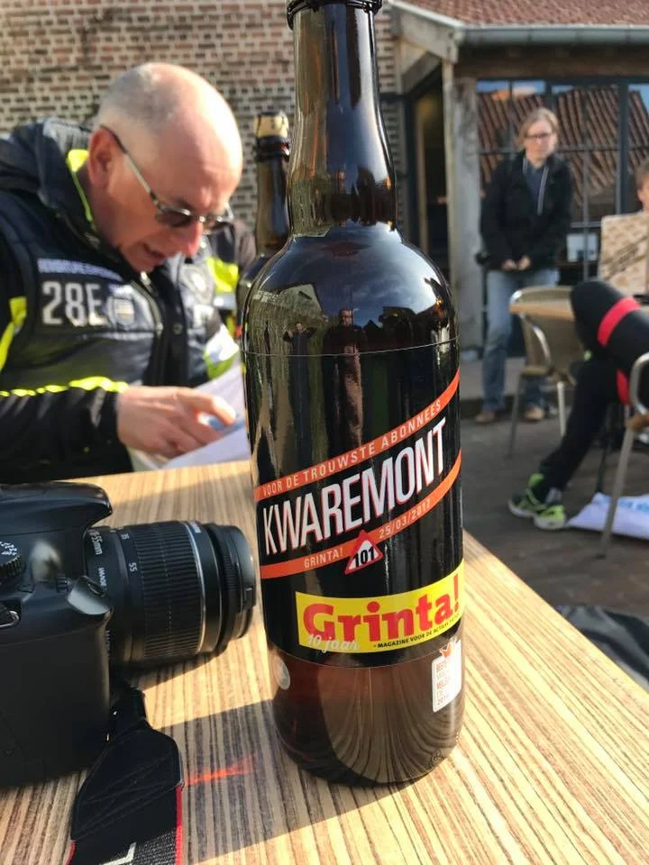 And here is the GRINTA! special brew to commentate a special day! We gleefully toasted a great race on the eve of the Belgian fan favorite with this limited edition taste of Flanders.
