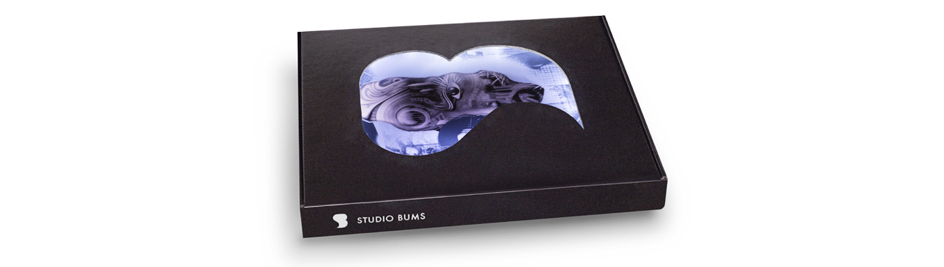 STUDIO BUMS®Special Edition magazine logo box.