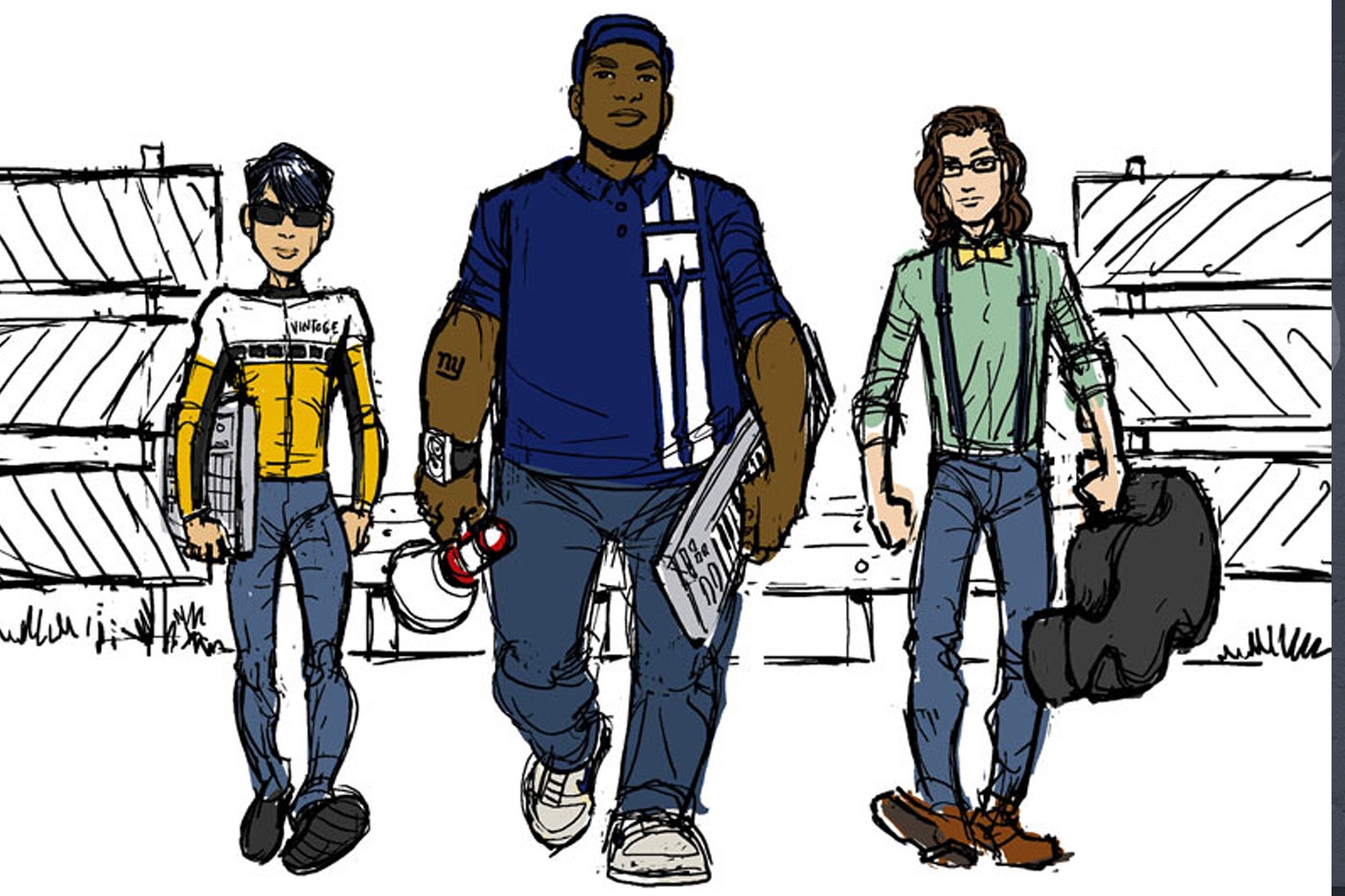 STUDIO BUMS® Phase Two artwork sketch. 