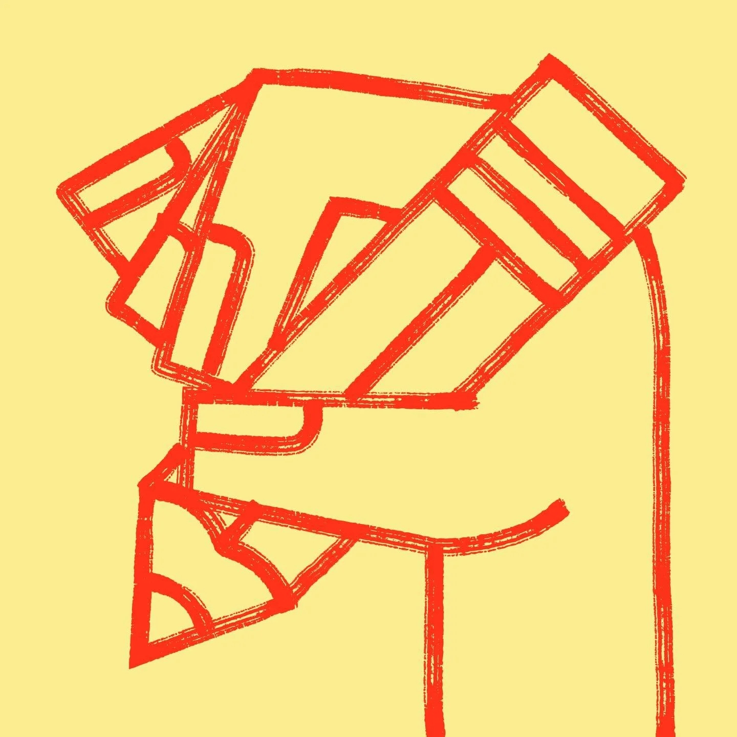 Somewhat unmotivated with personal work atm. Sometimes ya gotta draw a big hand holding a pencil to help shake the cobwebs ✍️