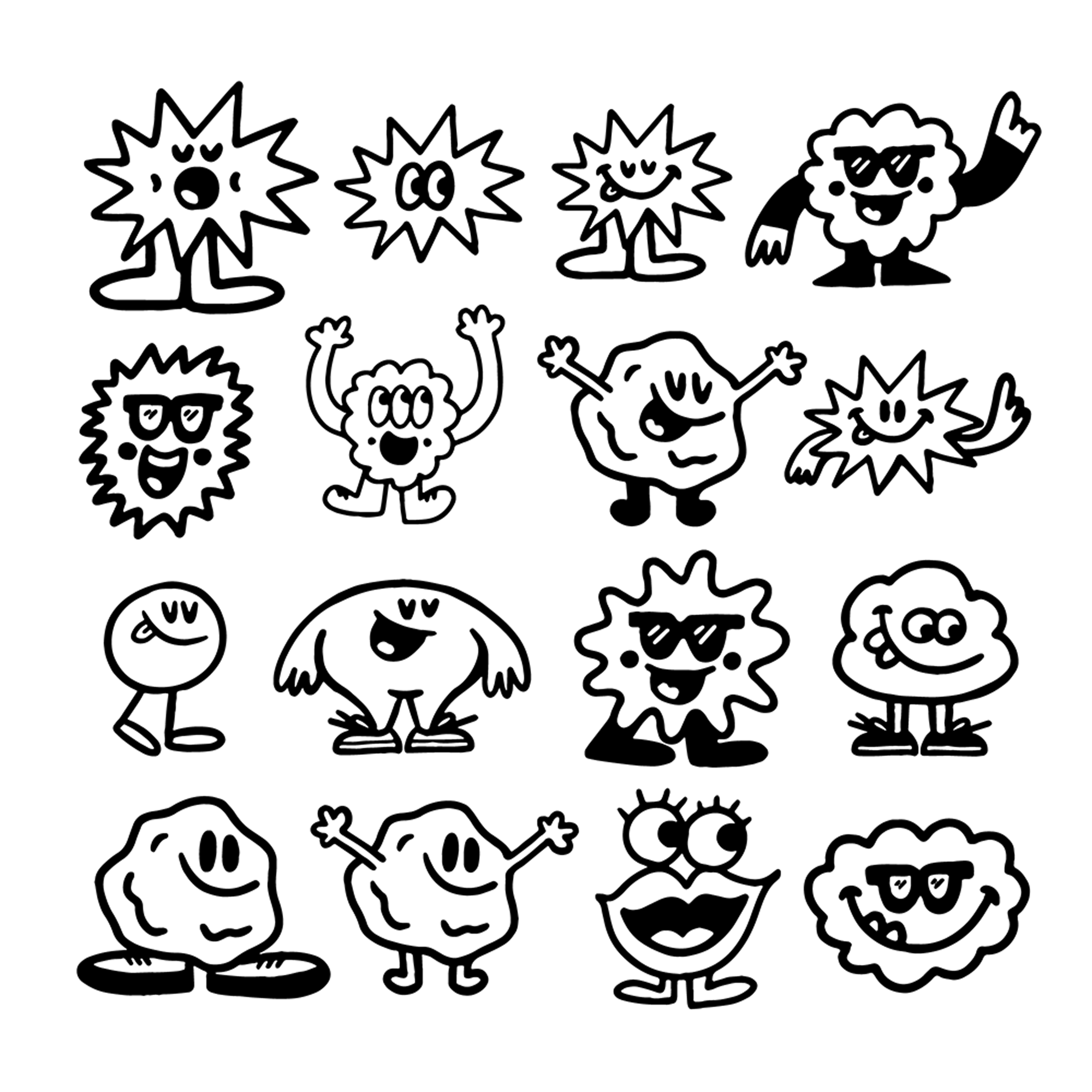 Brand mascot explorations for Yough! pizza