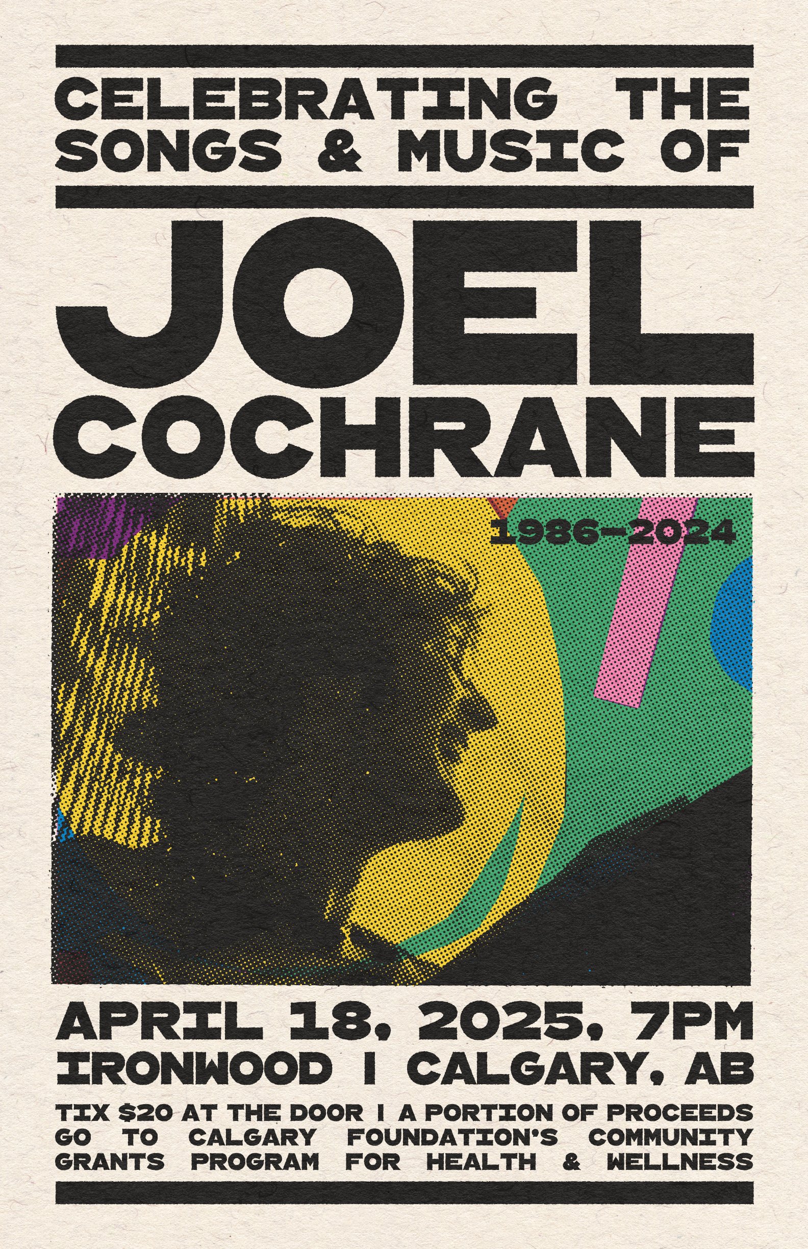 Memorial poster for Joel Cochrane