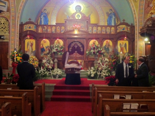 Theodore Pete Thevaos' funeral at Holy Trinity Greek Orthodox Church, Charlotte, North Carolina
